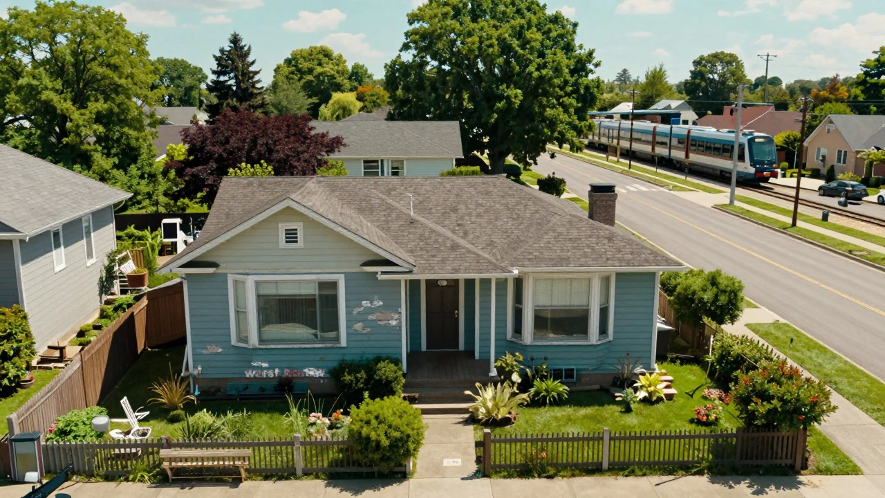 An old fixer-upper house located in a high-value, developing neighborhood