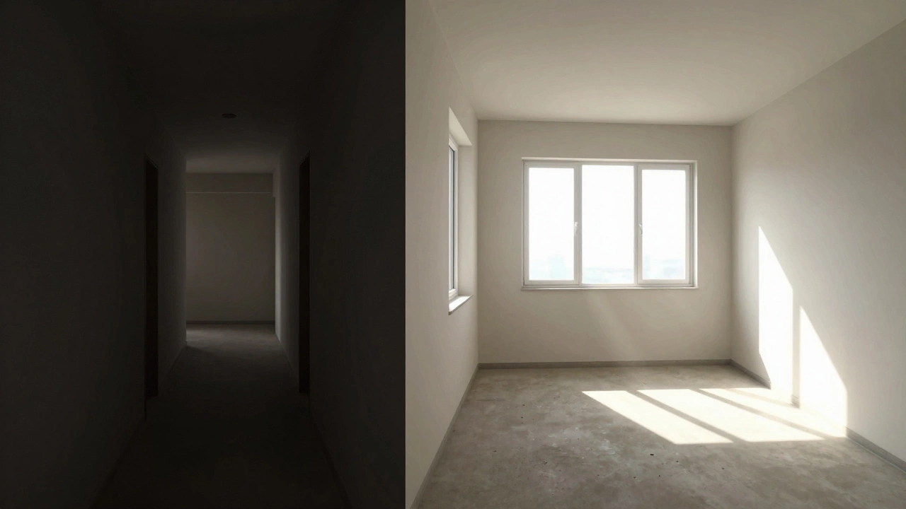 Comparison of efficient vs cramped apartment layouts