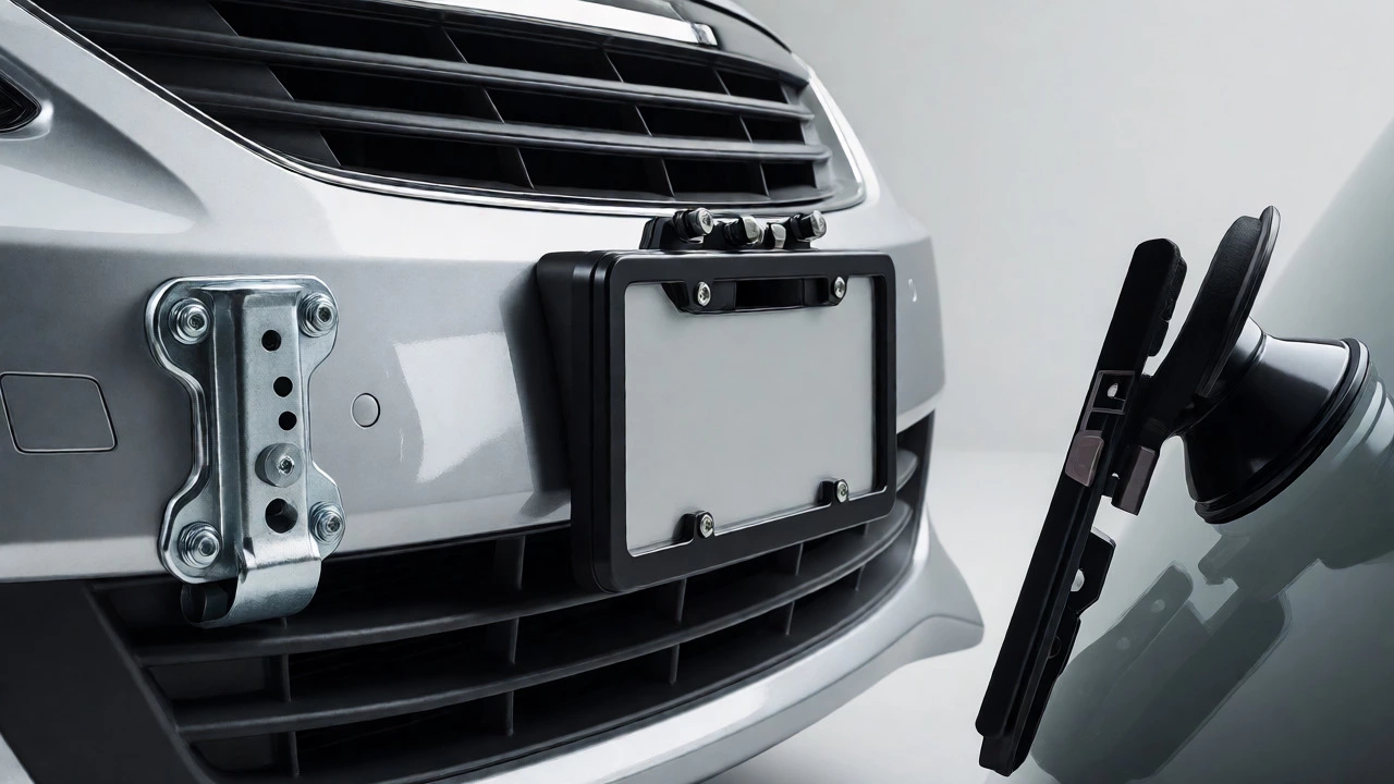 Comparison of secure bumper mounts versus loose dashboard plate holders